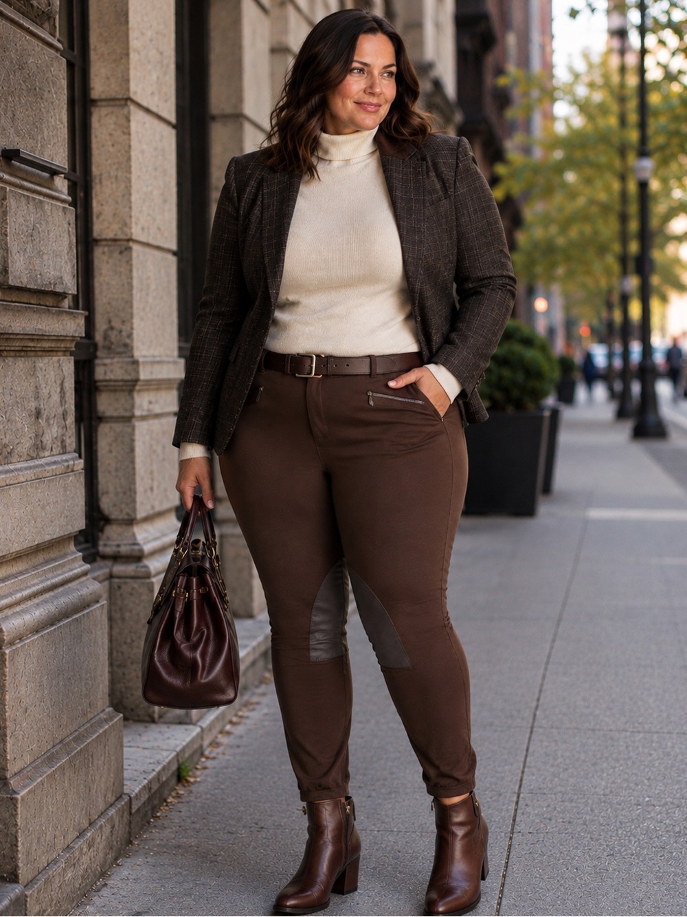 Lauren Ralph Lauren Faux Leather Trim Ponte Riding Pants 3X NWT